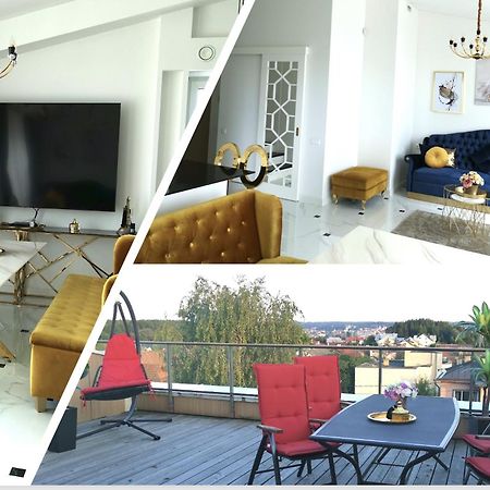 Luxury Penthouse With Large Terrace & Panoramic Old Town View Apartman VNO Kültér fotó